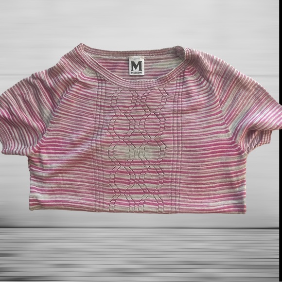 Bin 1C Missoni Crew Neck size 38 Marled Space-Dye knit sweater vintage - Picture 6 of 10